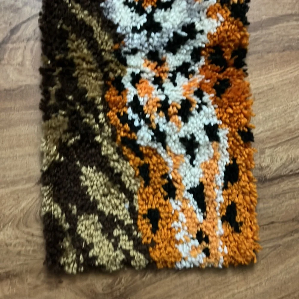 Vintage 70’s Tiger Rug Wall Hanging